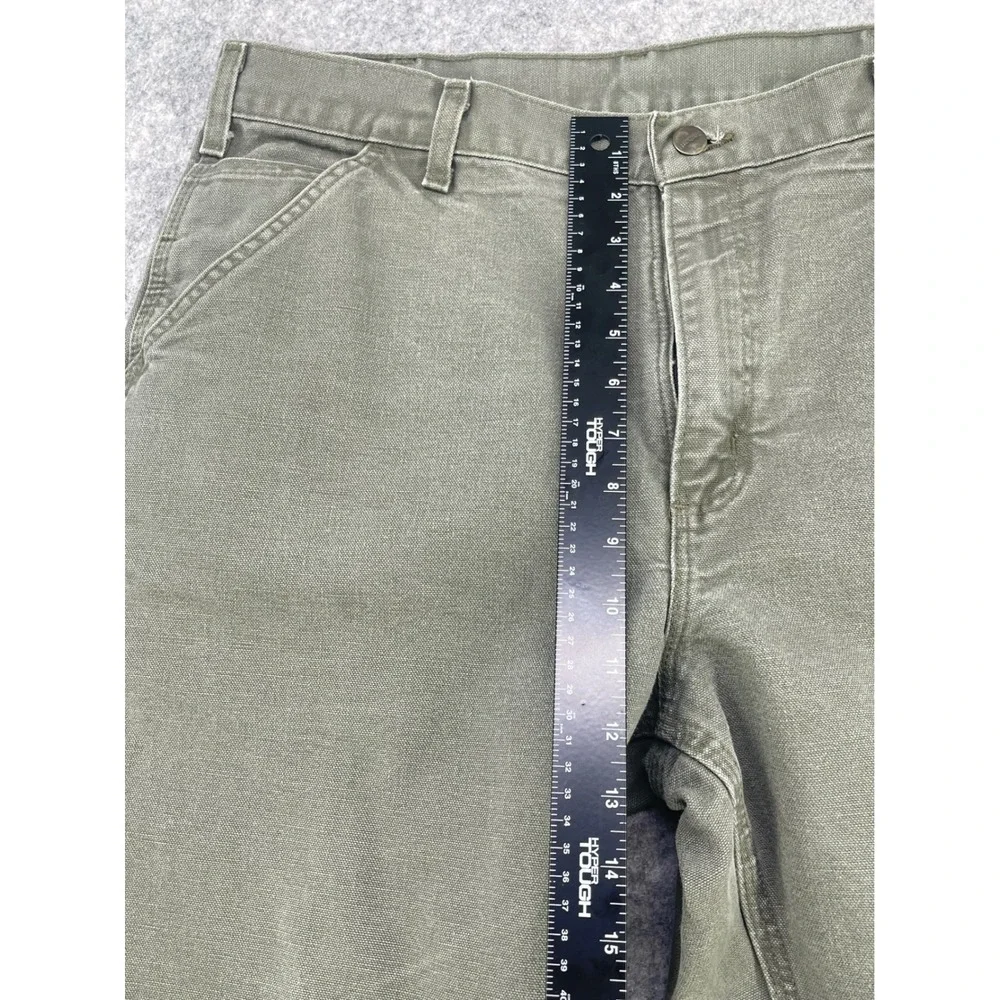 Carhartt B11 MOS Dungaree Men 38x30 Moss Green Wash Duck Work Pants (Fits 36x30)